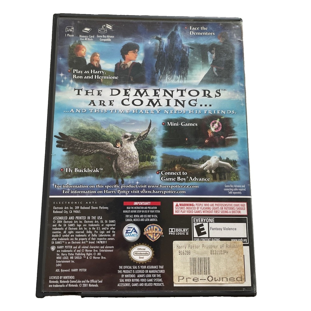 2004 Nintendo GameCube Harry Potter and the Prisoner of Azkaban Tested No Manual - Picture 2 of 4